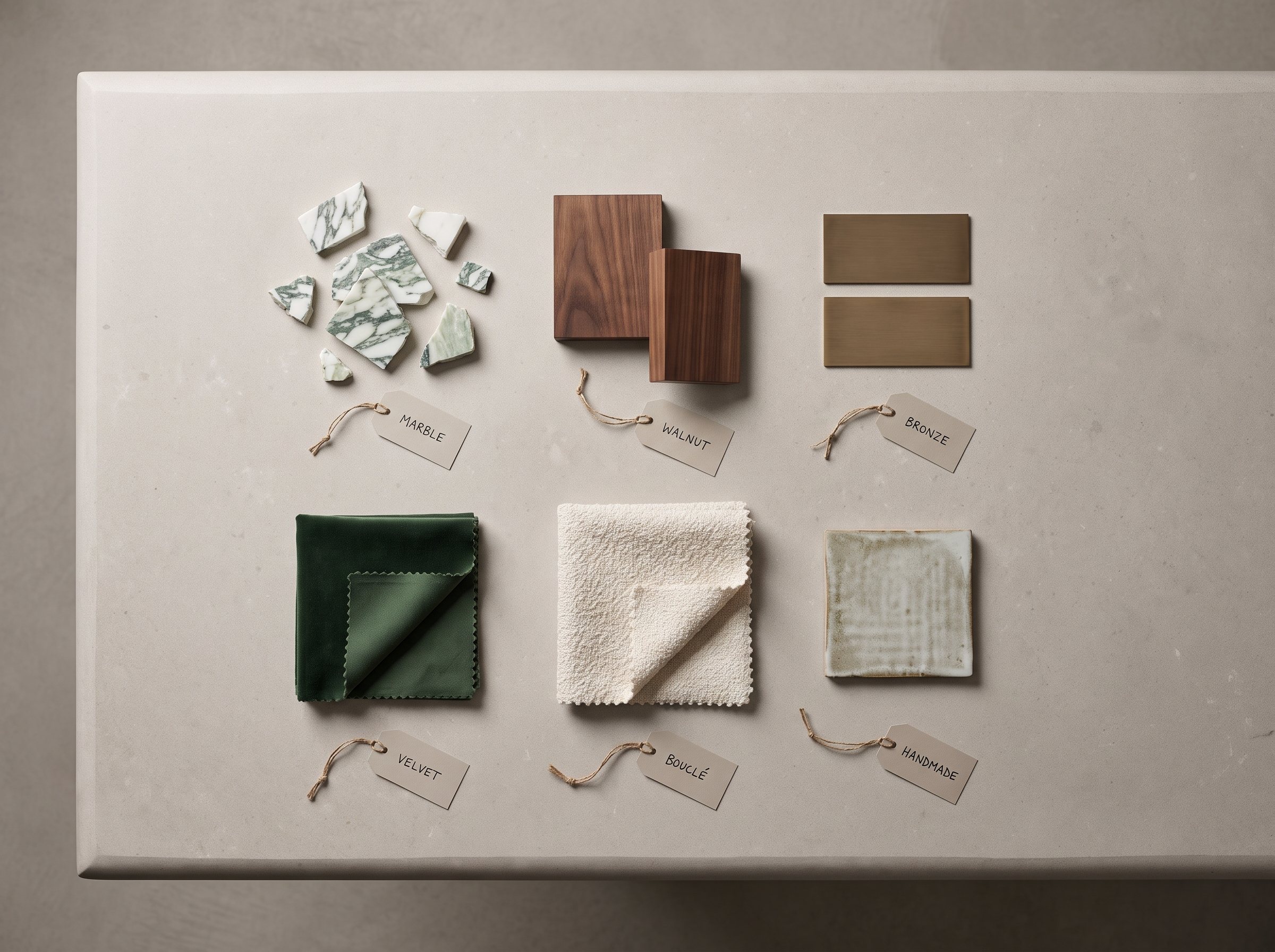 Categories defined as a material palette
