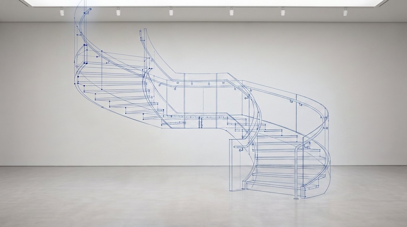 Wireframe staircase
